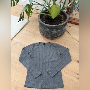 LESET pointelle ls gray